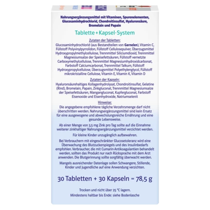 Abbildung der Produktverpackung Doppelherz system GLUCOSAMIN 1200 DUO Seitenansicht rechts